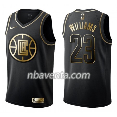 Camiseta Hombre Los Angeles Clippers Lou Williams 22 Nike Negro Golden Edition Swingman